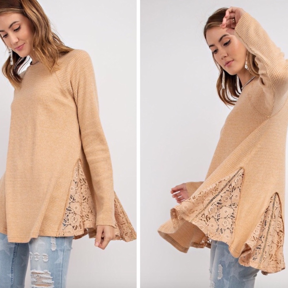 $ FIRM π·Latte Thermal Babydoll Tunic - Picture 3 of 5